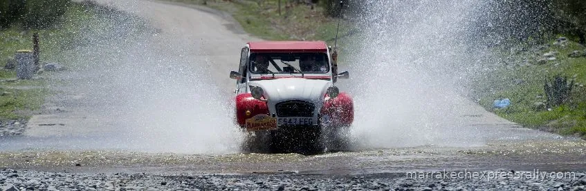 A Citroen 2CV in the mountains